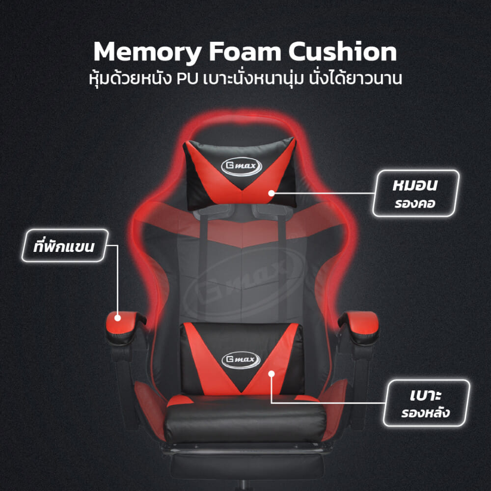 เก้าอี้เกมมิ่ง GMAX GC-101NB สีดำ_5